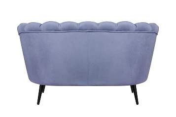 заказать Диван ракушка Pearl Double Blue на черных ножках