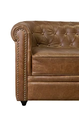 заказать Кожаный диван лофт Karo Brown leather 3S