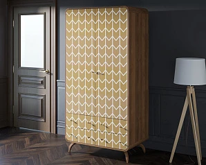 заказать стильные Шкаф в скандинавском стиле "Ellipse Print" с ящиками принт 1 арт EL15/print_01