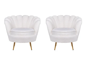 Комплект кресел ракушка Pearl White Boucle в интернет-магазине