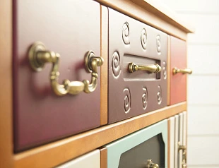 красивый Вертикальный комод Gouache Birch (2 ящика) арт G20016ETG/1