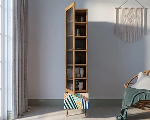 Буфет "Berber" одностворчатый с ящиком принт 42 арт BB48/Print_42 в интерьере