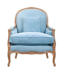 заказать Мягкое полукресло с подлокотниками Aldo Light Blue
