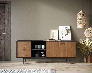 Комод с дверками и нишей "Emerson" арт EM15 в интерьере