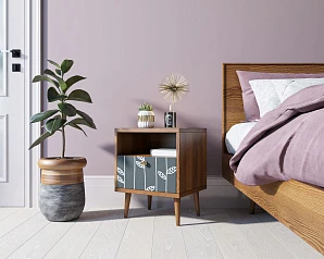 заказать Тумбочка "Berber" с одним ящиком 18 принт арт BB06/Print_18, разноцветная