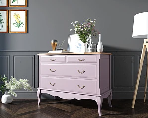 Комод «Leontina Lavanda» на 4 ящика арт ST9315L в интерьере