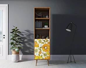 красивый Стеллаж с ящиками "Berber" принт 47 арт BB45/Print_47 на заказ