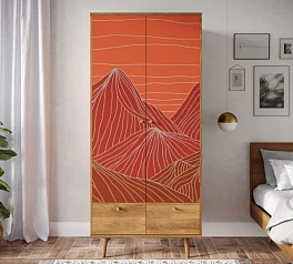 заказать Шкаф двухстворчатый "Berber" принт 49 арт BB16/Print_49 в интернет-магазине