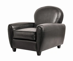 стильное Кожаное кресло черное Flog