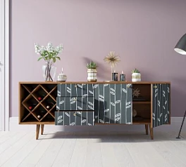 купить стильные Комод "Berber" удлиненный с бутылочницей 18 принт арт BB15/Print_18 в интернет-магазине