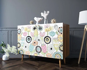 заказать стильные Комод с принтом 3 "Berber" две дверки арт BB04/Print_03