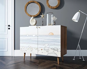 стильный Комод "Berber" две дверки 10 принт арт BB04/Print_10 на заказ