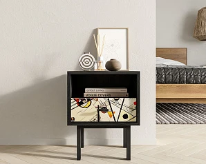 Тумбочка с нижним ящиком "Emerson" by Kandinsky арт EM17/Print_01 в интерьере