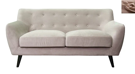 Диван с мягкими подлокотниками Albert 2 цвет коричневый в интерьере