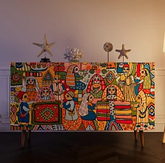 красивые Комод "Berber" с двумя дверками и ящиками принт 1 арт BB17/Print_01