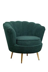 заказать Низкое кресло ракушка Pearl зеленый Boucle в интернет-магазине