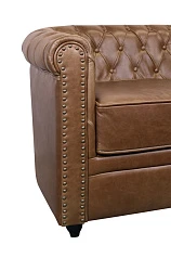 Кожаный диван лофт Karo Brown leather 2S в интернет-магазине