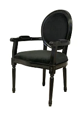 красивый Мягкий стул с подлокотниками Diella Black Velvet на заказ