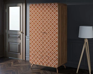 фото Шкаф в скандинавском стиле "Ellipse Print" с ящиками принт 3 арт EL15/print_03