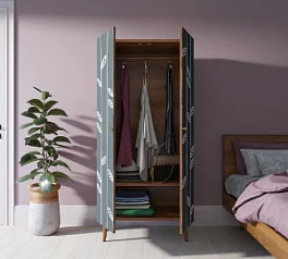 купить красивый Шкаф малый двухстворчатый "Berber" принт 18 арт BB08/Print_18