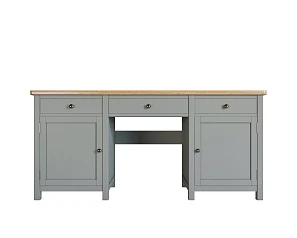 фото Большой рабочий стол "Jules Verne" в сером цвете арт JV02ETGG