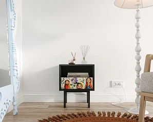 красивые Тумбочка с нижним ящиком "Emerson" Матрешки арт EM17/Art04 в интернет-магазине