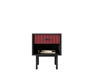 купить стильные Тумбочка с верхним ящиком "Emerson" арт EM11/red/L в интернет-магазине