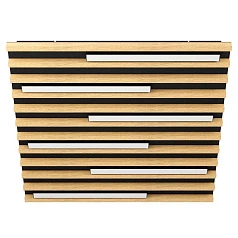 заказать 390427 Настенно-потолочный светильник MARREIRA, 6x8,5W(LED), 6300lm, L575, B575, H60, сталь, черн/дерево