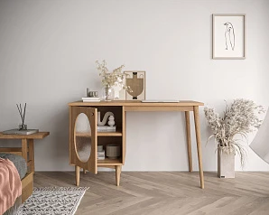 Стол рабочий "Bubble" с левой тумбой арт BBL09 в интернет-магазине