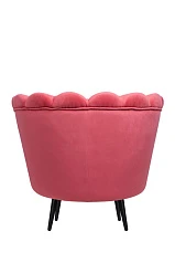 купить Низкое кресло ракушка Pearl Karmin на черных ножках