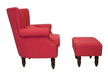 Кресло с пуфом Lab Red V2
