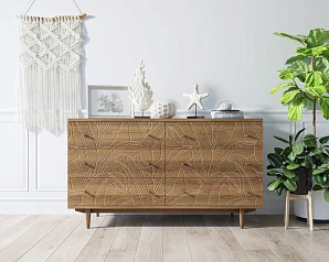 Комод "Boho" 6 ящиков джангл арт BH08 на заказ