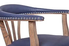 купить Мягкий стул с подлокотниками Tanner Blue Leather в интернет-магазине