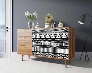 Комод "Berber" с двумя дверками и ящиками 19 принт арт BB05/Print_19 на заказ